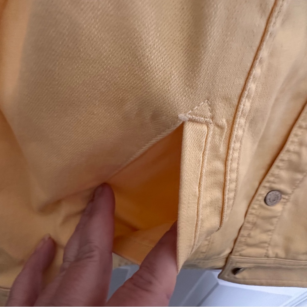 Women's Talbots Butter Yellow Denim Jacket EUC Sz:XL - Picture 5 of 9